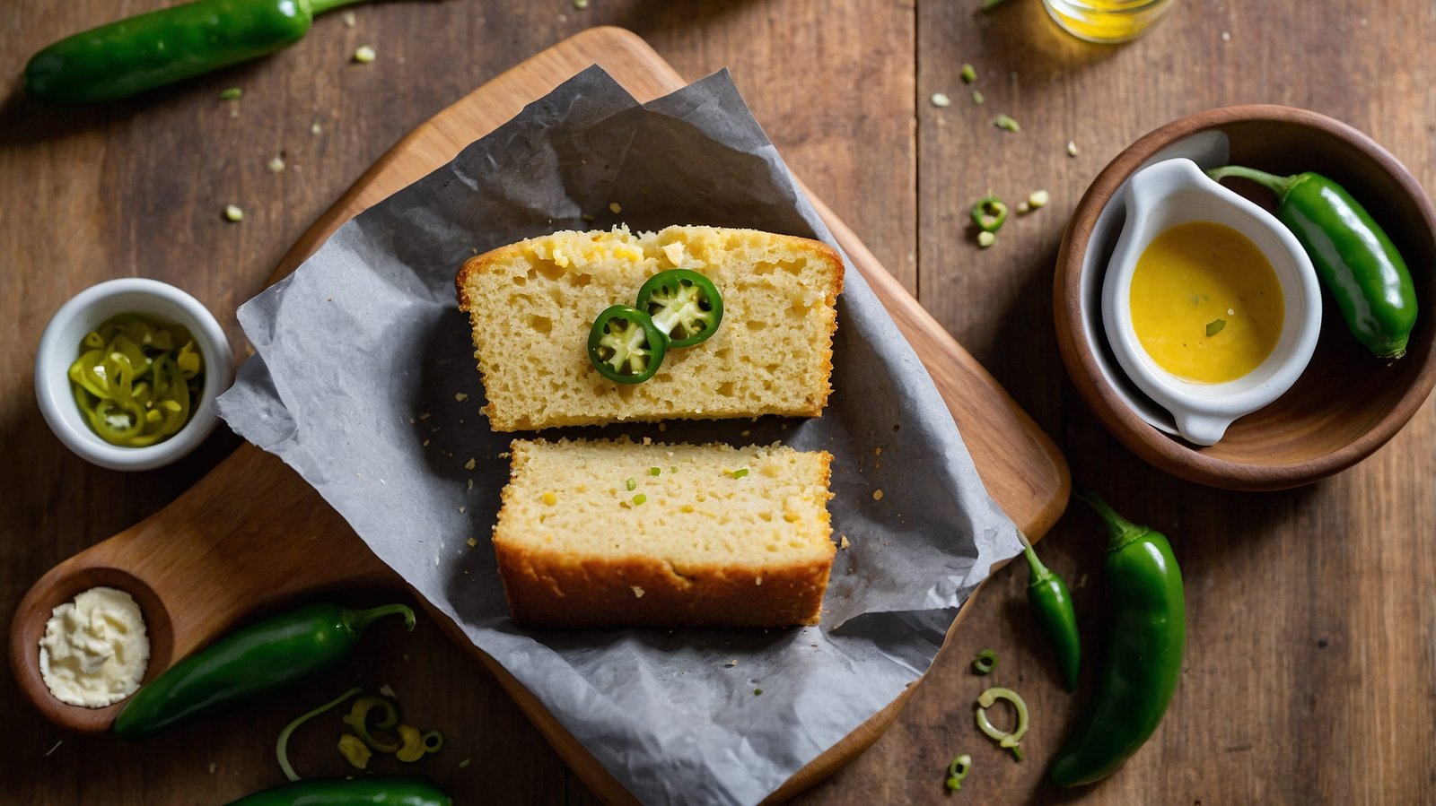 Pan de Maíz y Jalapeño Sin Gluten