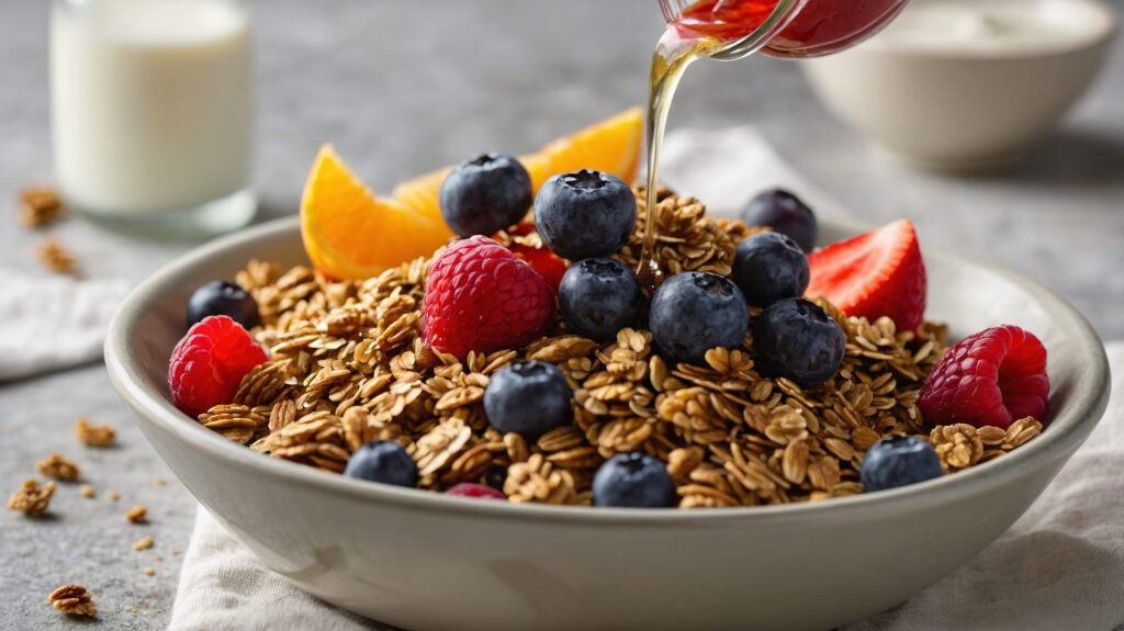 Yogur con Frutas y Granola Sin Gluten