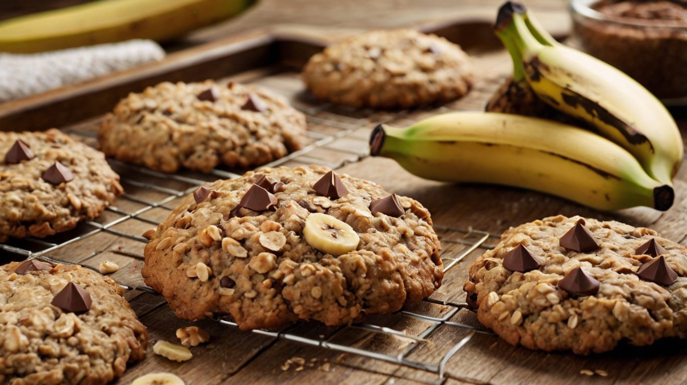 Galletas de Avena y Plátano Sin Gluten