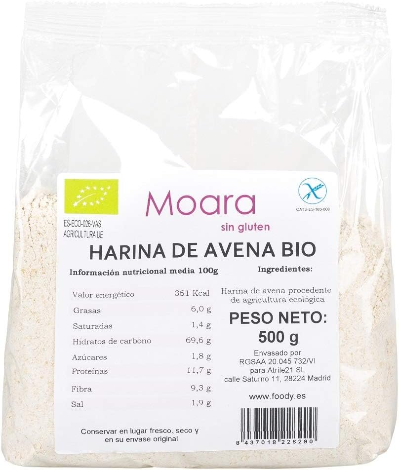 Harina de avena integral