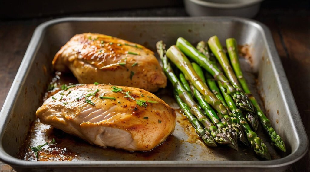 Pollo al Horno con Espárragos Sin Gluten